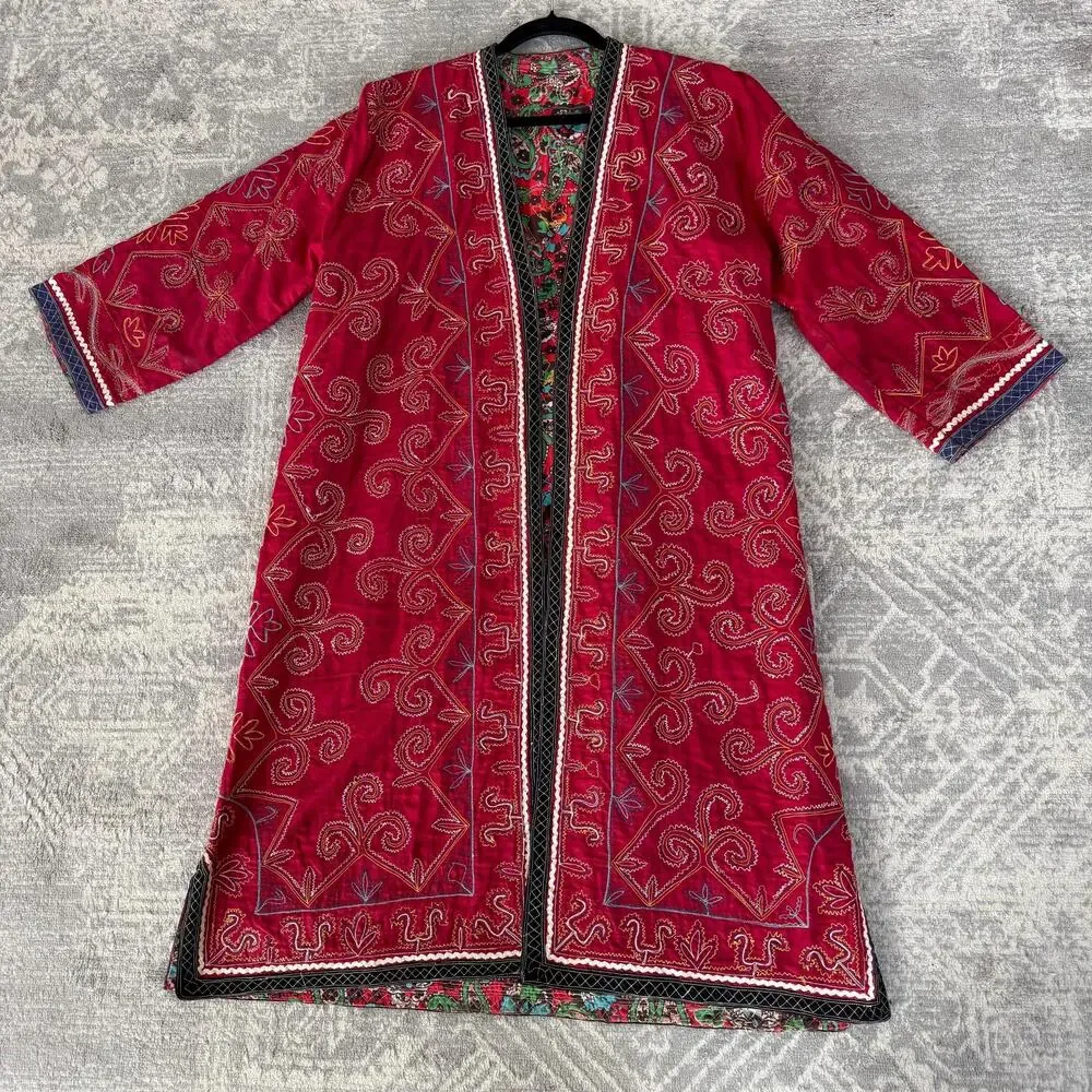 Vintage Embroidered Boho Jacket Coat